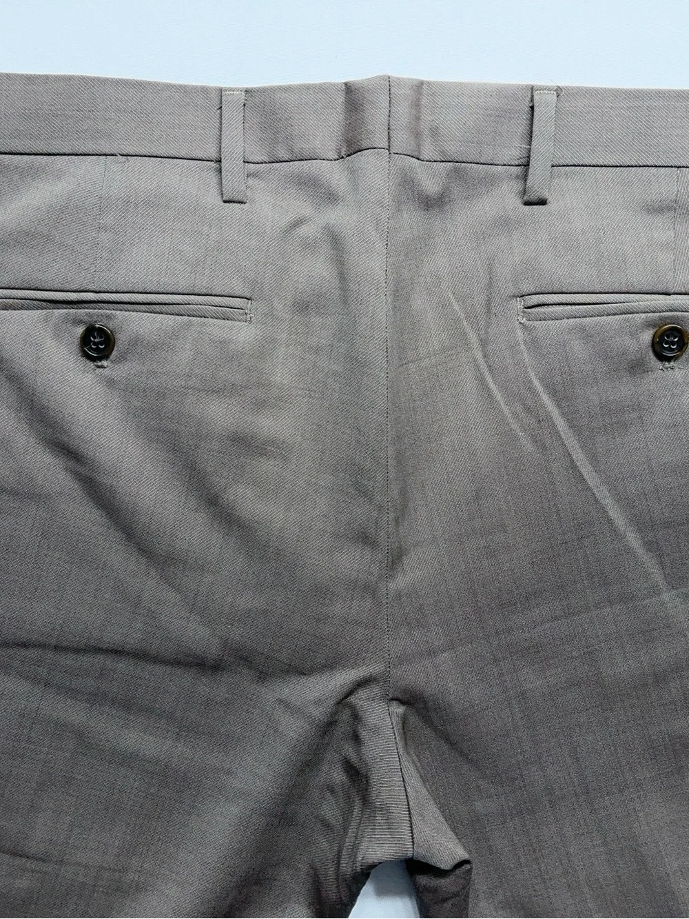 Banana Republic Wool Dress Pants Mens Size 34x30 Taupe Novelty Flat Front.  READ